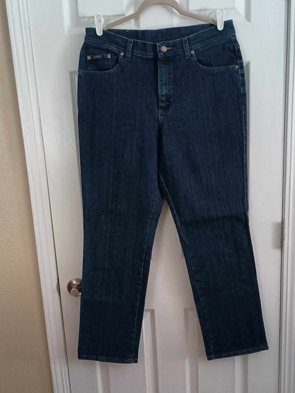 Denim Riders Size 14 Dark Wash Straight Leg Jeans(b200)